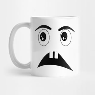 Black and white face Mug